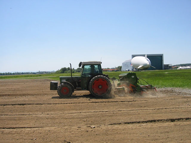 Einsaat von Schotterrasen